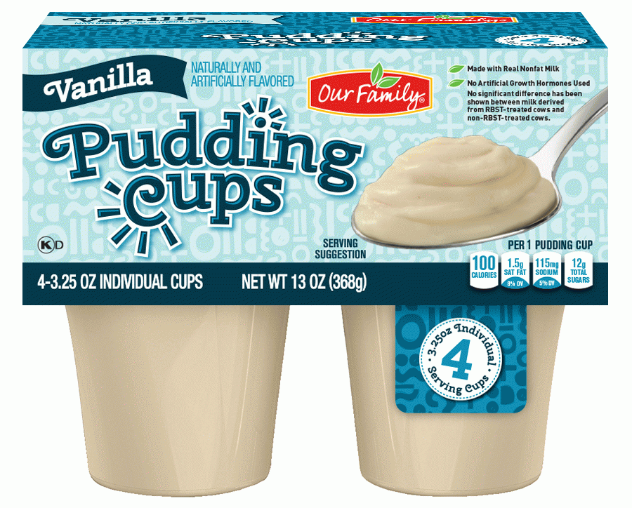 Our Family  vanilla pudding cups, 3.25-oz Full-Size Picture